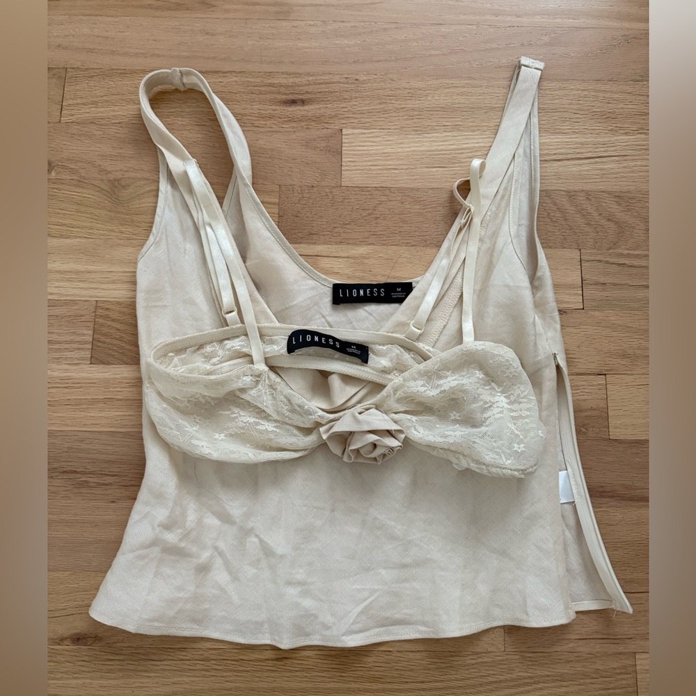 Lioness Cream Linen Top